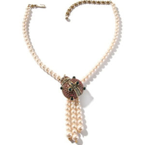 Heidi Daus Ladybug Necklace 16-1/2"L